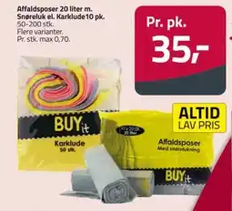 Fleggaard Affaldsposer 20 liter m. Snøreluk el. Karklude10 pk tilbud