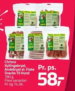 Fleggaard Chrisco Kyllingebryst, Andebryst el. Fiske Snacks Til Hund tilbud