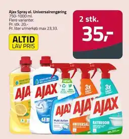 Fleggaard Ajax Spray el. Universalrengøring tilbud