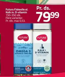 Fleggaard Futura Fiskeolie el. Kalk m. D-vitamin tilbud