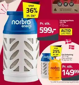 Fleggaard Letvægtsgasflaske Inkl. Gas tilbud