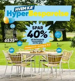Bilka Spar 40% på Kerteminde havemøbler i sandy grey tilbud