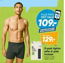 Bilka 5-pak tights eller 6-pak trusser tilbud