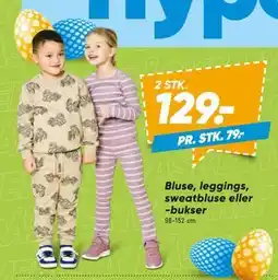 Bilka Bluse, leggings, sweatbluse eller -bukser tilbud