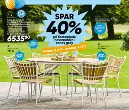 Bilka Kerteminde havebord Ø 150 cm med 6 Kerteminde havestole tilbud