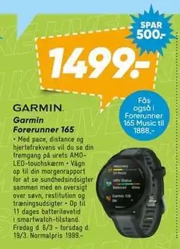 Bilka Garmin Forerunner 165 tilbud