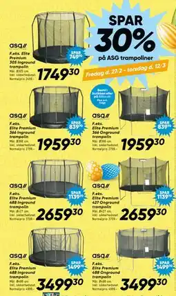 Bilka SPAR 30% på ASG trampoliner tilbud