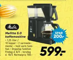 Bilka Melitta 5.0 kaffemaskine tilbud