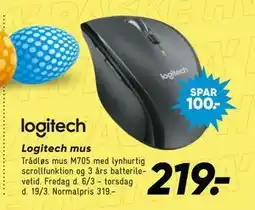 Bilka Logitech mus tilbud