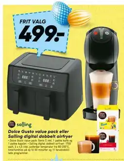 Bilka Dolce Gusto value pack eller Salling digital dobbelt airfryer tilbud