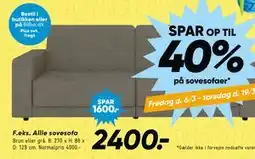 Bilka Allie sovesofa tilbud