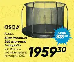 Bilka Elite Premium 366 Inground trampolin tilbud