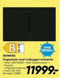 Bilka Kogeplade med indbygget emhætte tilbud