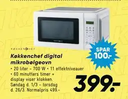 Bilka Køkkenchef digital mikrobølgeovn tilbud