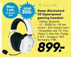 Bilka Razer Blackshark V2 Hyperspeed gaming headset tilbud