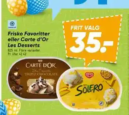 Bilka Frisko Favoritter eller Carte d’Or Les Desserts tilbud
