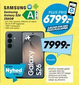 Bilka Samsung Galaxy S26 256GB tilbud