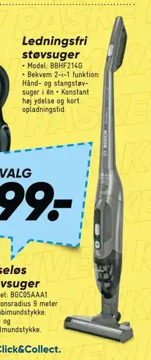 Bilka Ledningsfri støvsuger tilbud