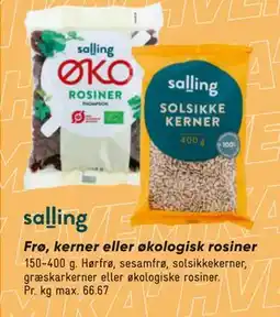 Bilka Frø, kerner eller økologisk rosiner tilbud