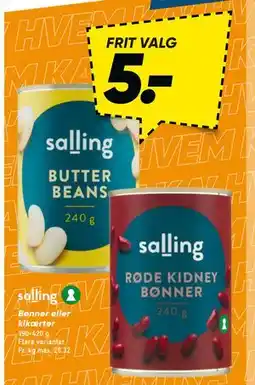Bilka Bønner eller kikærter tilbud