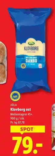 Lidl Klovborg ost tilbud