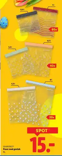 Lidl Poser med genluk tilbud