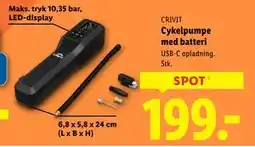 Lidl Cykelpumpe med batteri tilbud