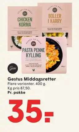 SPAR Gestus Middagsretter tilbud