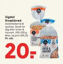 SPAR Sigdal Knækbrød tilbud