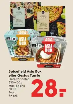 SPAR Spicefield Asia Box eller Gestus Tærte tilbud