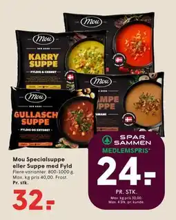 SPAR Mou Specialsuppe eller Suppe med Fyld tilbud