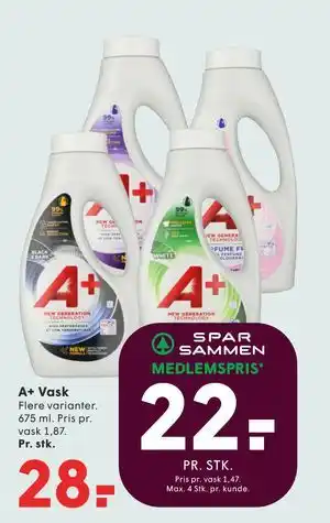 SPAR A+ Vask tilbud