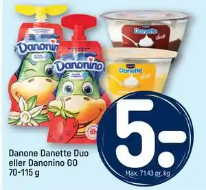 Danone Danette Duo eller Danonino GO 70-115 g
