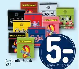 REMA 1000 Ga-Jol eller Spunk 23 g tilbud