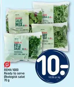 REMA 1000 REMA 1000 Ready to serve Økologisk salat 70 g tilbud