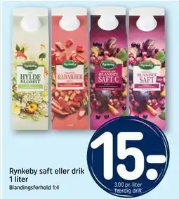 REMA 1000 Rynkeby saft eller drik 1 liter tilbud