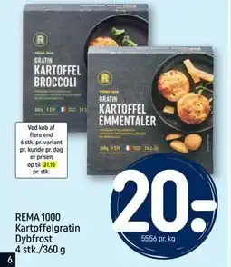 REMA 1000 REMA 1000 Kartoffelgratin Dybfrost 4 stk./360 g tilbud