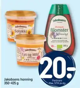 REMA 1000 Jakobsens honning 350-425 g tilbud