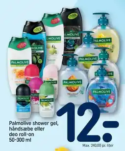 REMA 1000 Palmolive shower gel, håndsæbe eller deo roll-on 50-300 ml tilbud