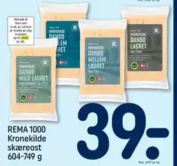 REMA 1000 REMA 1000 Kronekilde skæreost 604-749 g tilbud