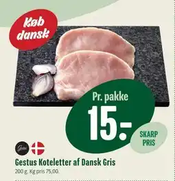 Min Købmand Gestus Koteletter af Dansk Gris tilbud