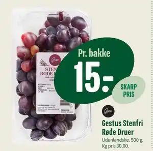 Gestus Stenfri Røde Druer