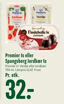 Min Købmand Premier Is eller Spangsberg Jordbær Is tilbud