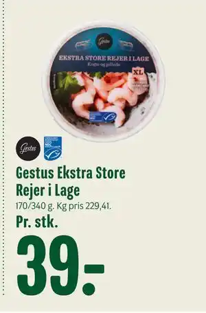Min Købmand Gestus Ekstra Store Rejer i Lage tilbud
