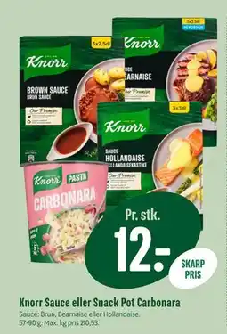 Min Købmand Knorr Sauce eller Snack Pot Carbonara tilbud