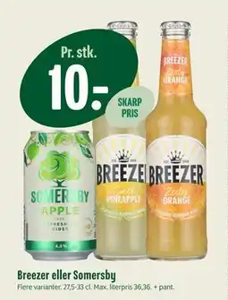 Min Købmand Breezer eller Somersby tilbud