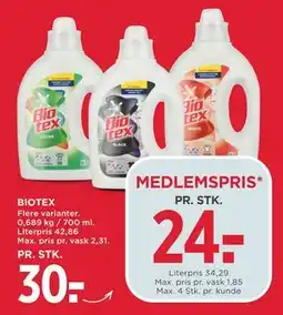 MENY BIOTEX tilbud