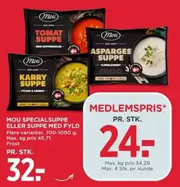 MENY MOU SPECIALSUPPE ELLER SUPPE MED FYLD tilbud