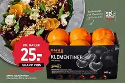 MENY OMHU KLEMENTINER tilbud