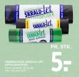 MENY SNØRELUKKE SKRALD-LET AFFALDSPOSER tilbud